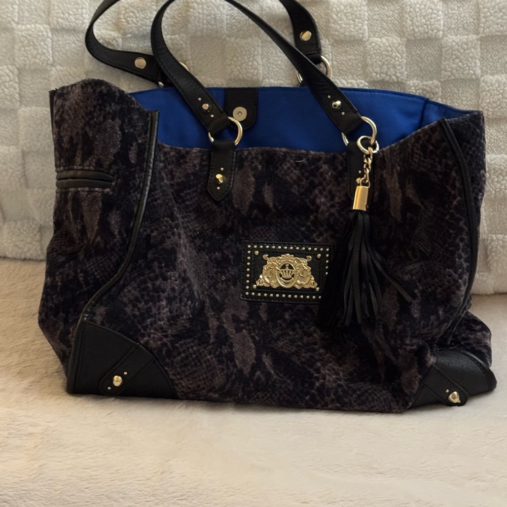 Juicy Couture Black and Blue Tote Bag